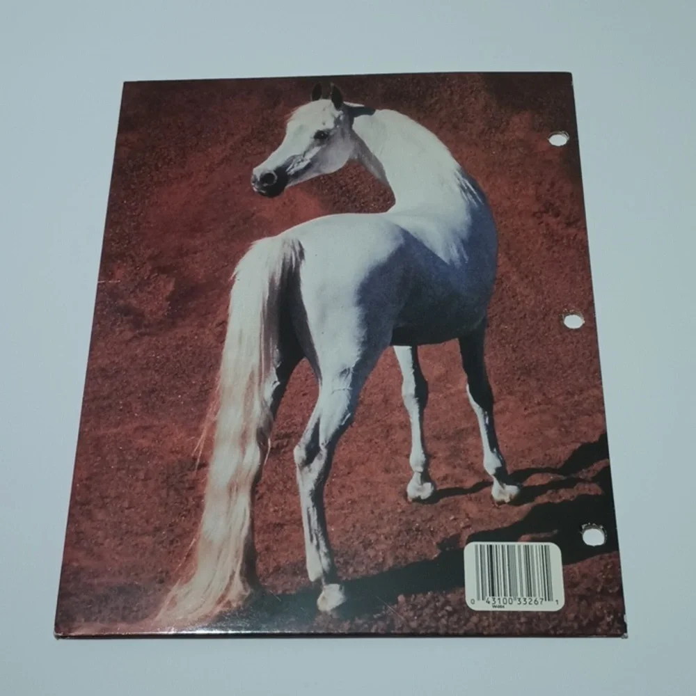 5/$15 VTG Mead Folder White Horse 3 Ring